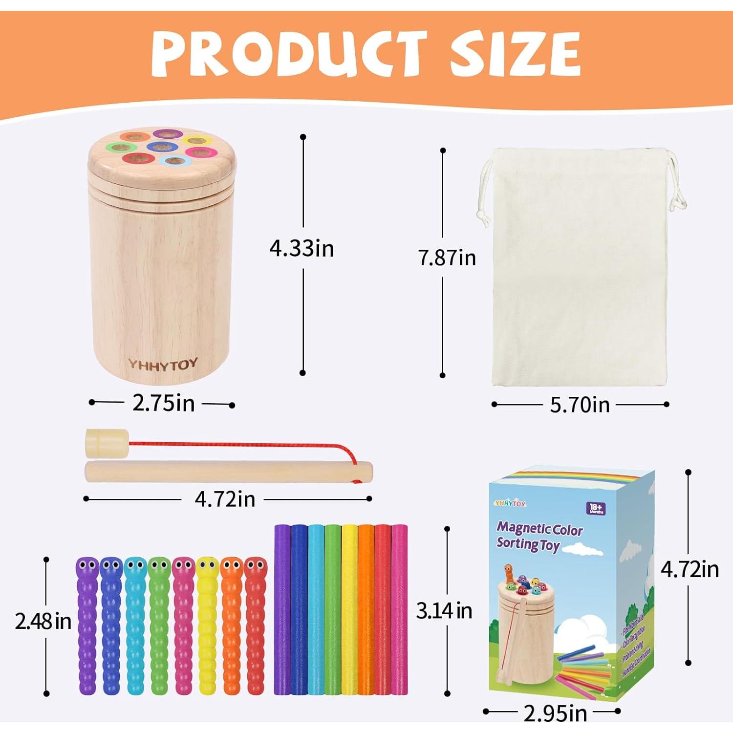 Juguete Montessori Magnético YHHYToy Clasificación de Colores