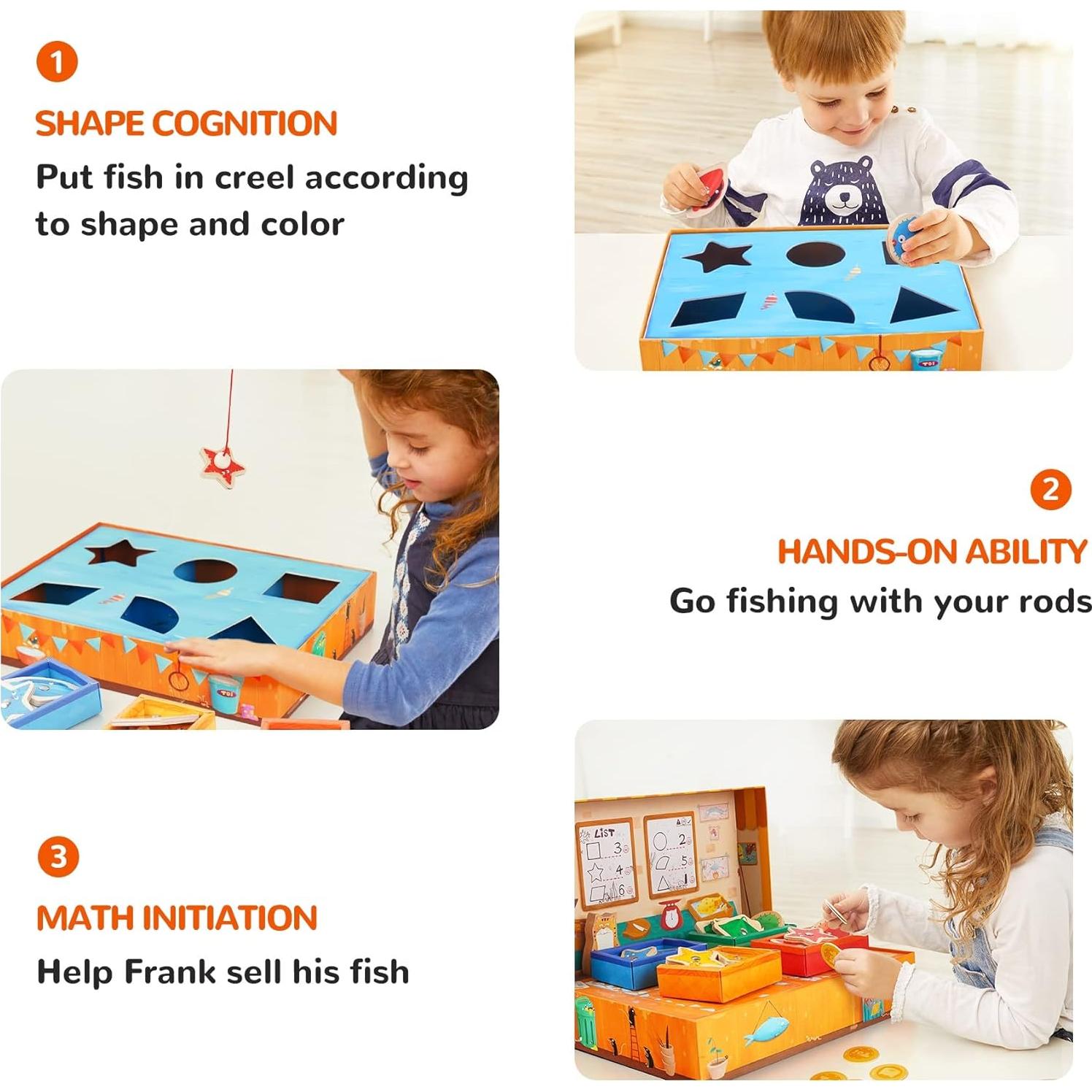 Juego de Pesca Magnético TOI para Niños 2 Años en Adelante