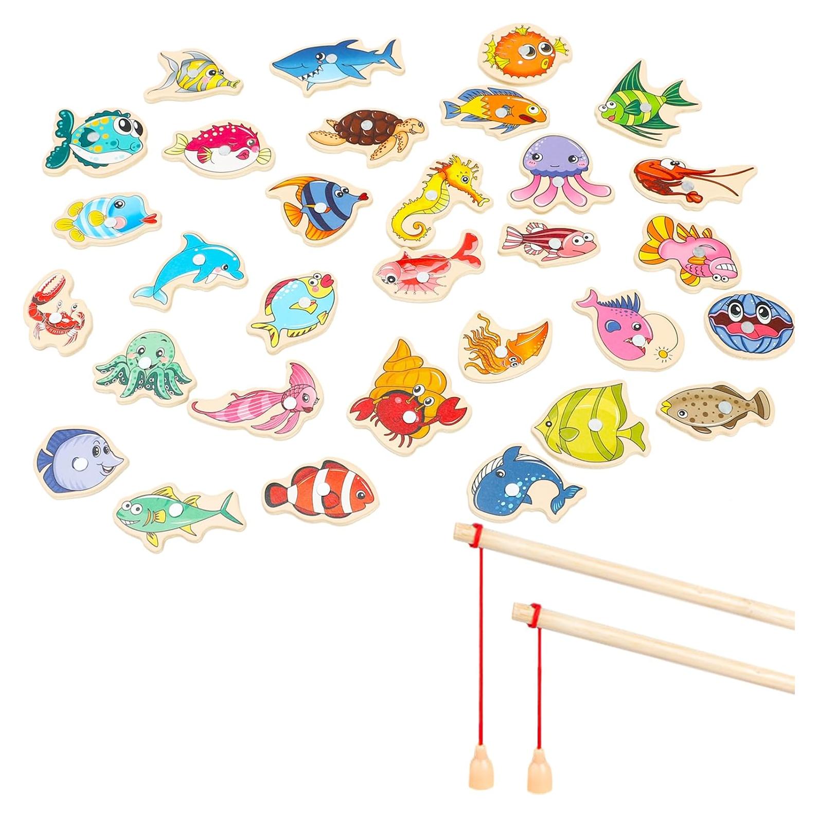 Juego de Pesca Magnético ONEST 34 Piezas para Niños