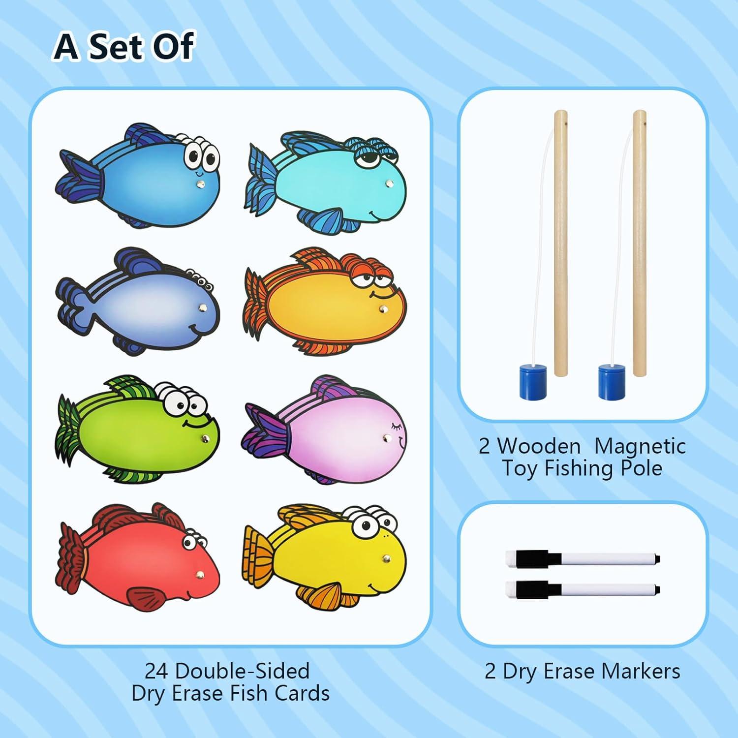 Juego de Pesca Magnético HOOJOJO 26 Piezas para Niños