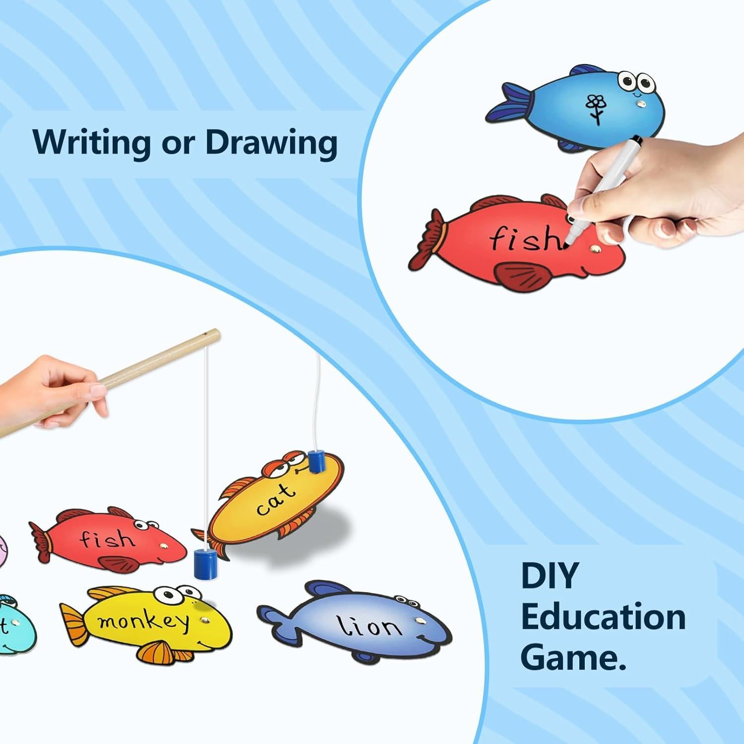 Juego de Pesca Magnético HOOJOJO 26 Piezas para Niños