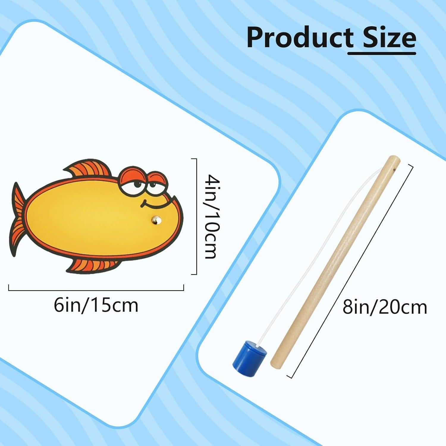 Juego de Pesca Magnético HOOJOJO 26 Piezas para Niños