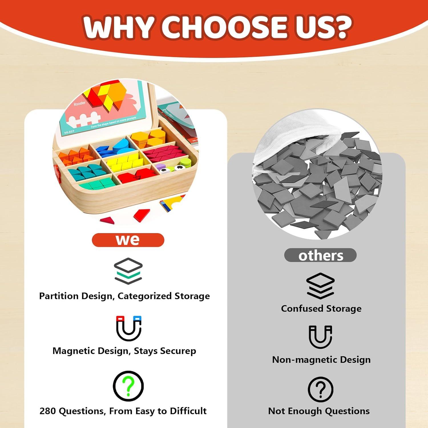 Juego de Bloques Magnéticos de Madera Edutree 288 Piezas