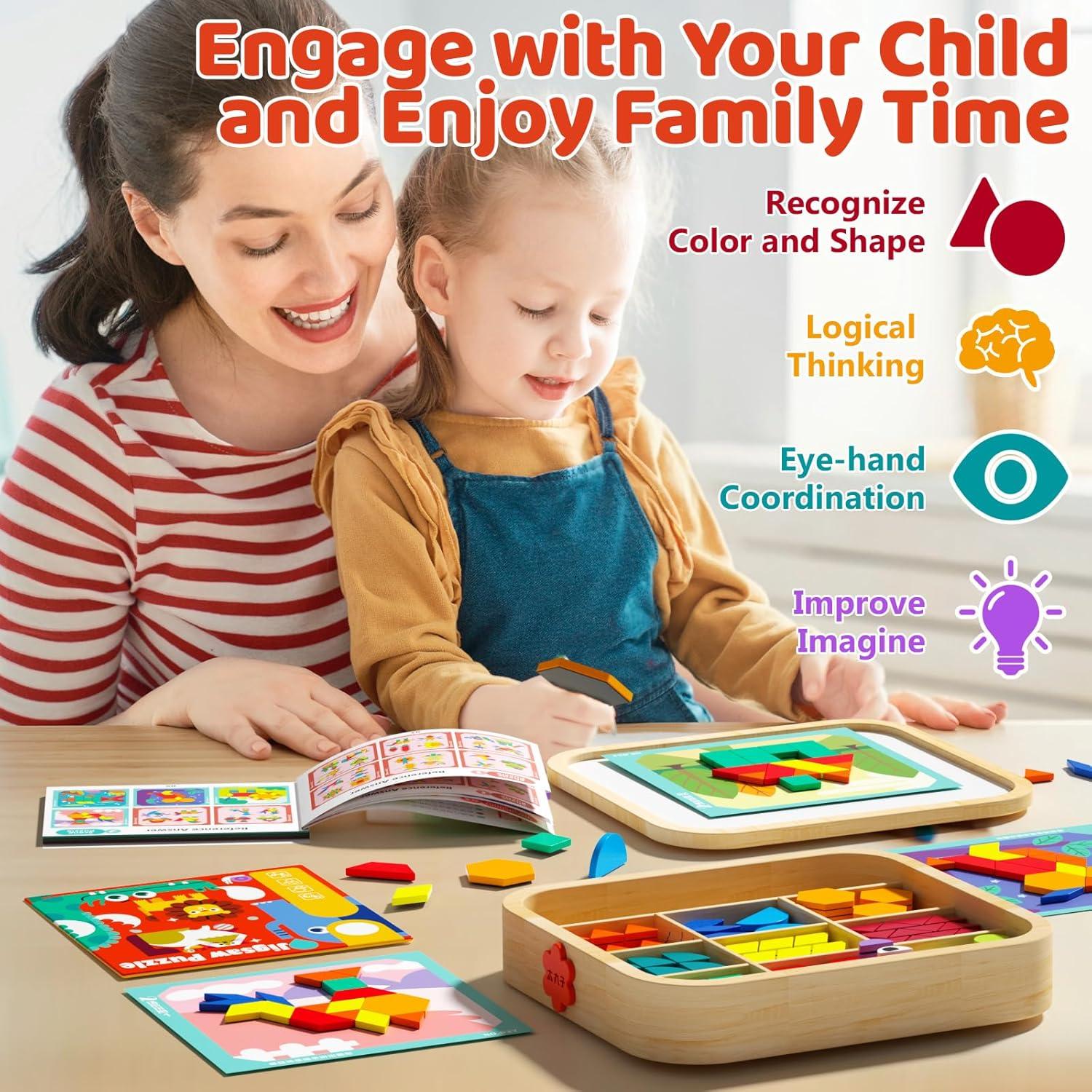 Juego de Bloques Magnéticos de Madera Edutree 288 Piezas