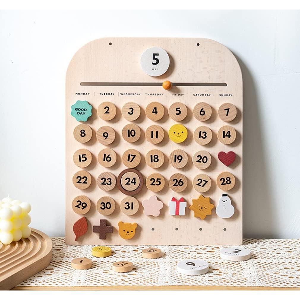 Calendario Montessori de Madera N.thr - Educativo para Niños