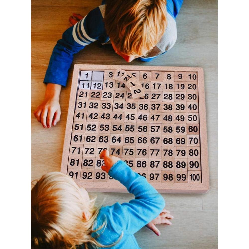 Juguete Educativo de Madera Montessori 1-100 para Niños