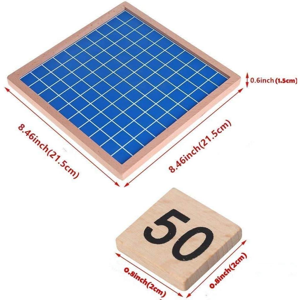 Juguete Educativo de Madera Montessori 1-100 para Niños