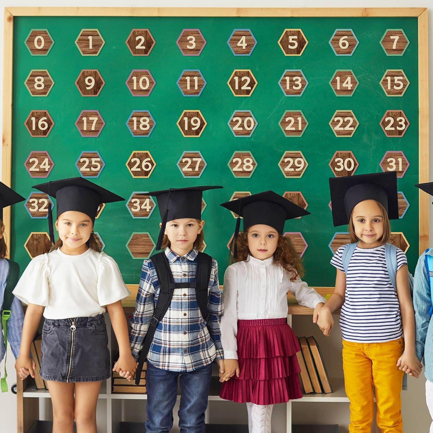 56 Números Magnéticos de Madera Chiazllta para Pizarra 6x5.3cm