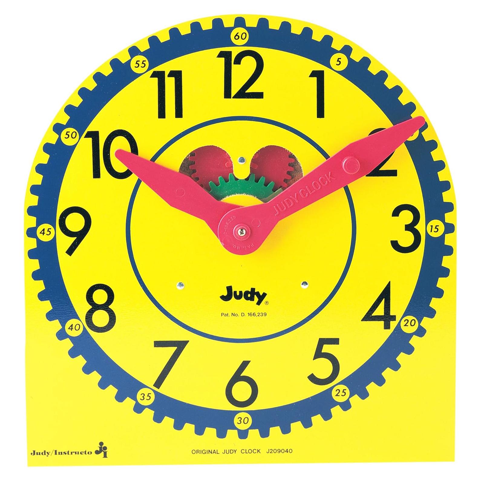 Reloj Judy Carson Dellosa 34.3 cm para Aprender la Hora