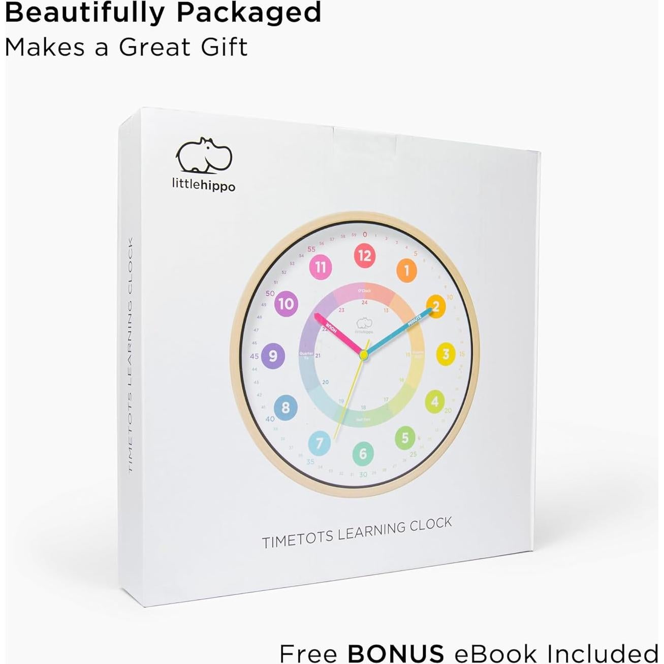 Reloj de Pared Analógico LittleHippo 25.4 cm Silencioso