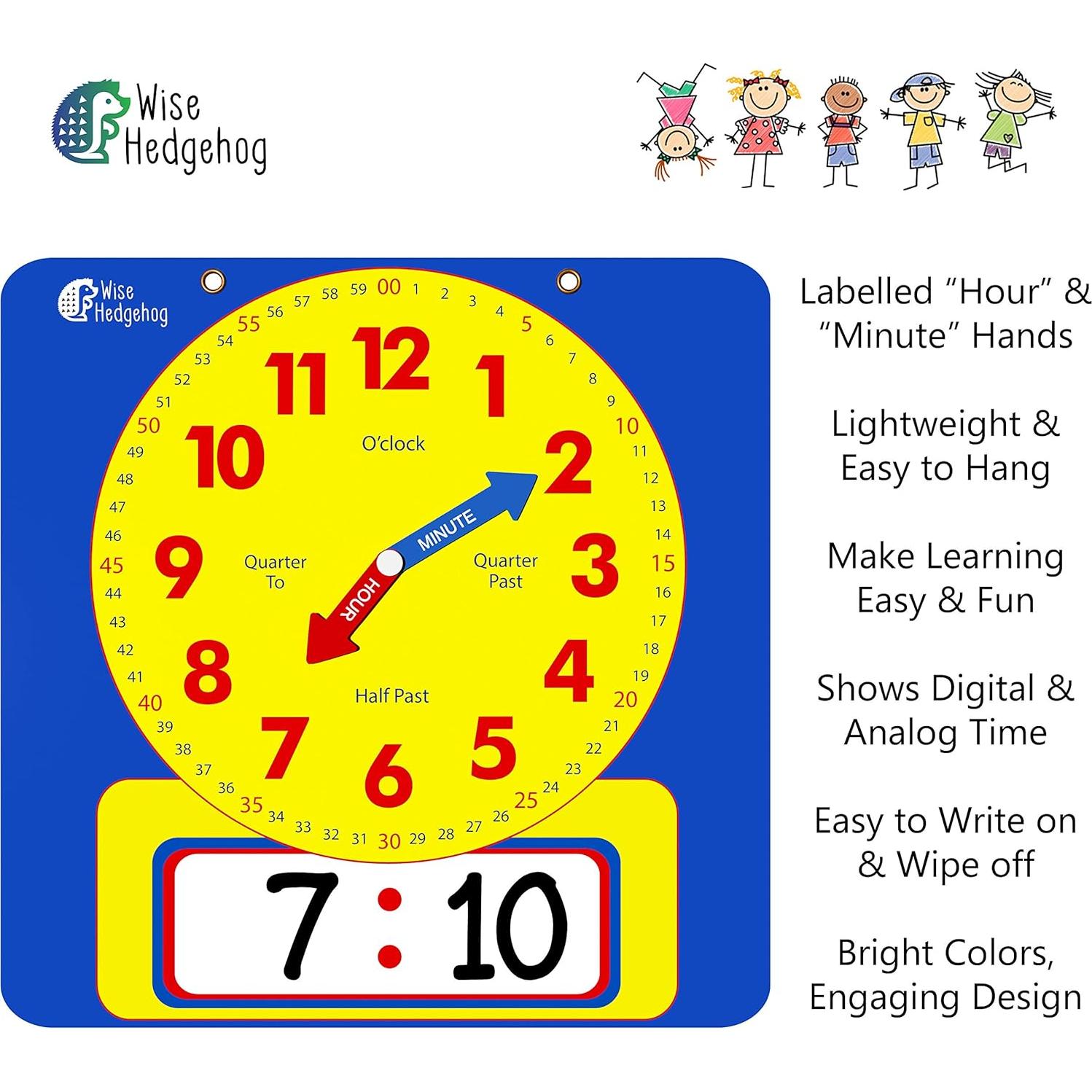 Reloj de Enseñanza Magnético JNW Direct 27.18 cm para Niños