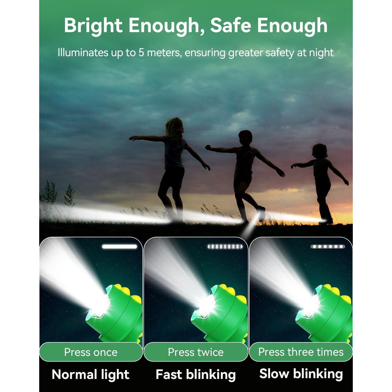 Faros para zapatos Croc FerrDeery Dino 2pcs IPX5