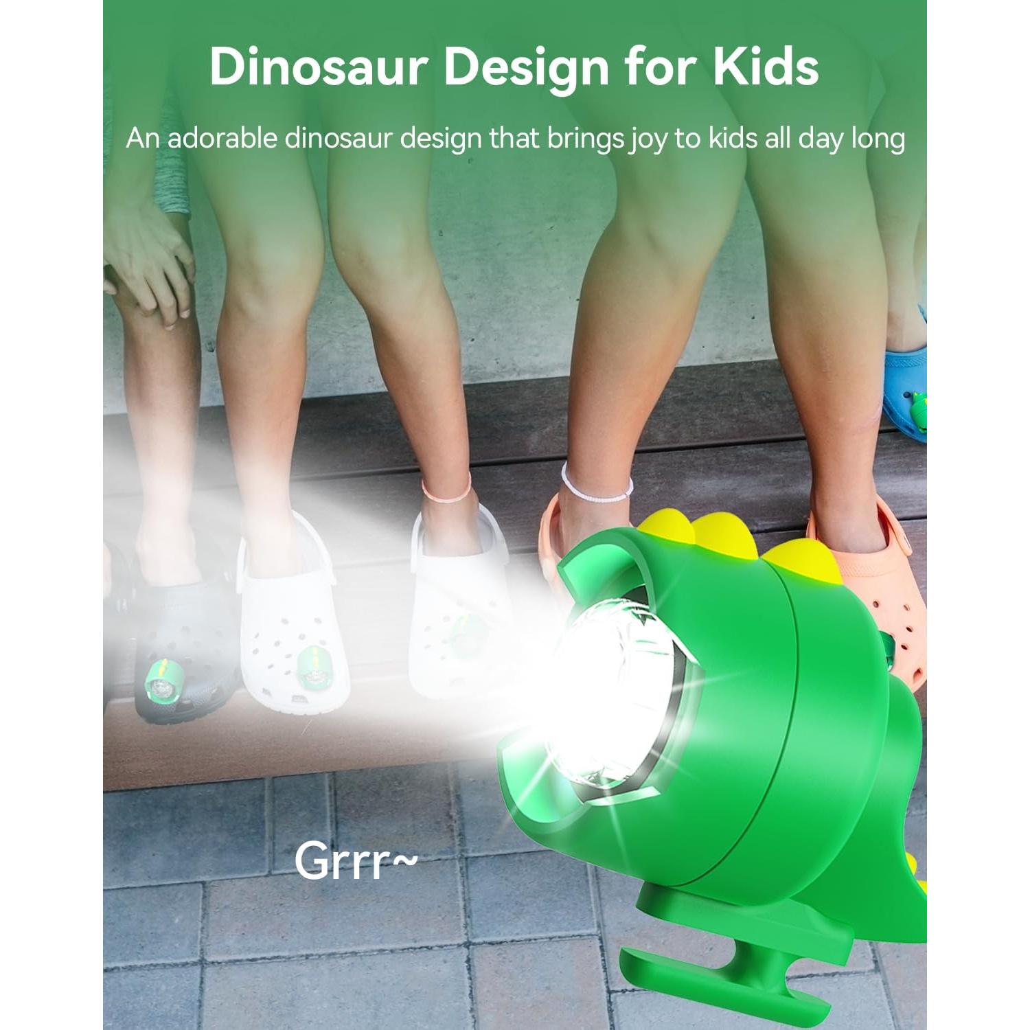 Faros para zapatos Croc FerrDeery Dino 2pcs IPX5