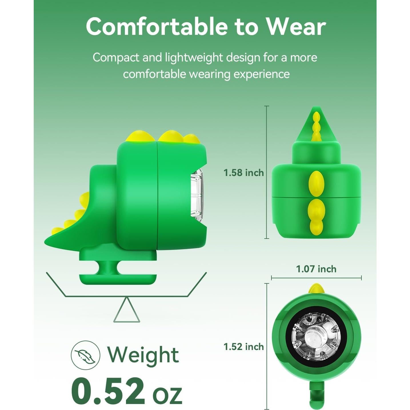 Faros para zapatos Croc FerrDeery Dino 2pcs IPX5