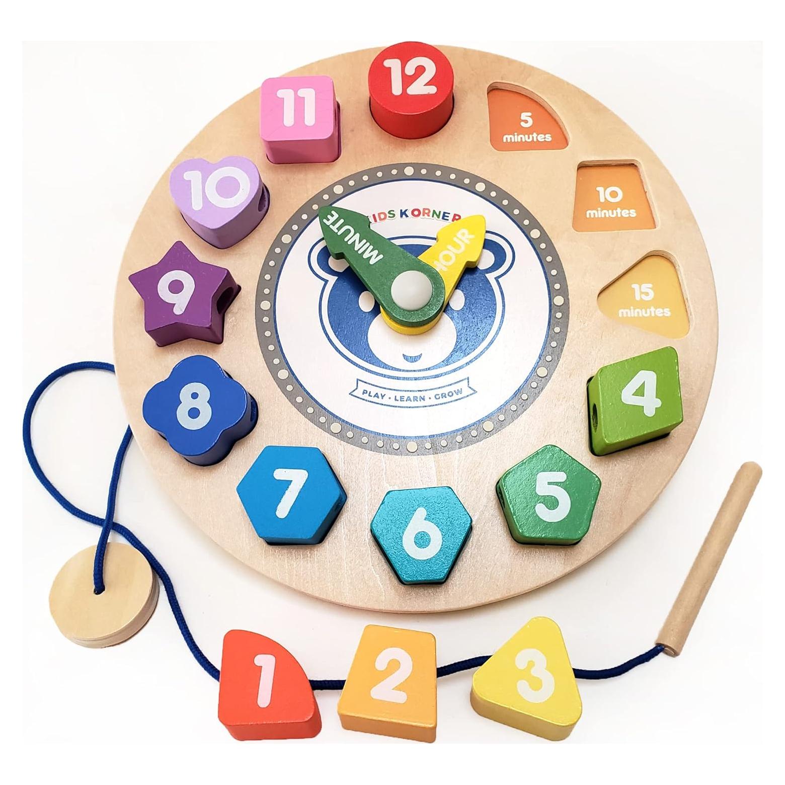 Reloj de Madera Kids Korner - Aprender a Decir la Hora