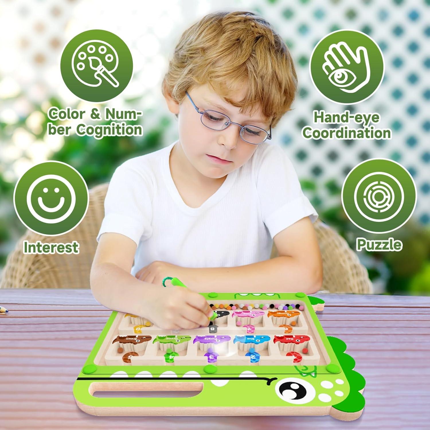 Laberinto Magnético de Colores y Números FunMission 30x26 cm