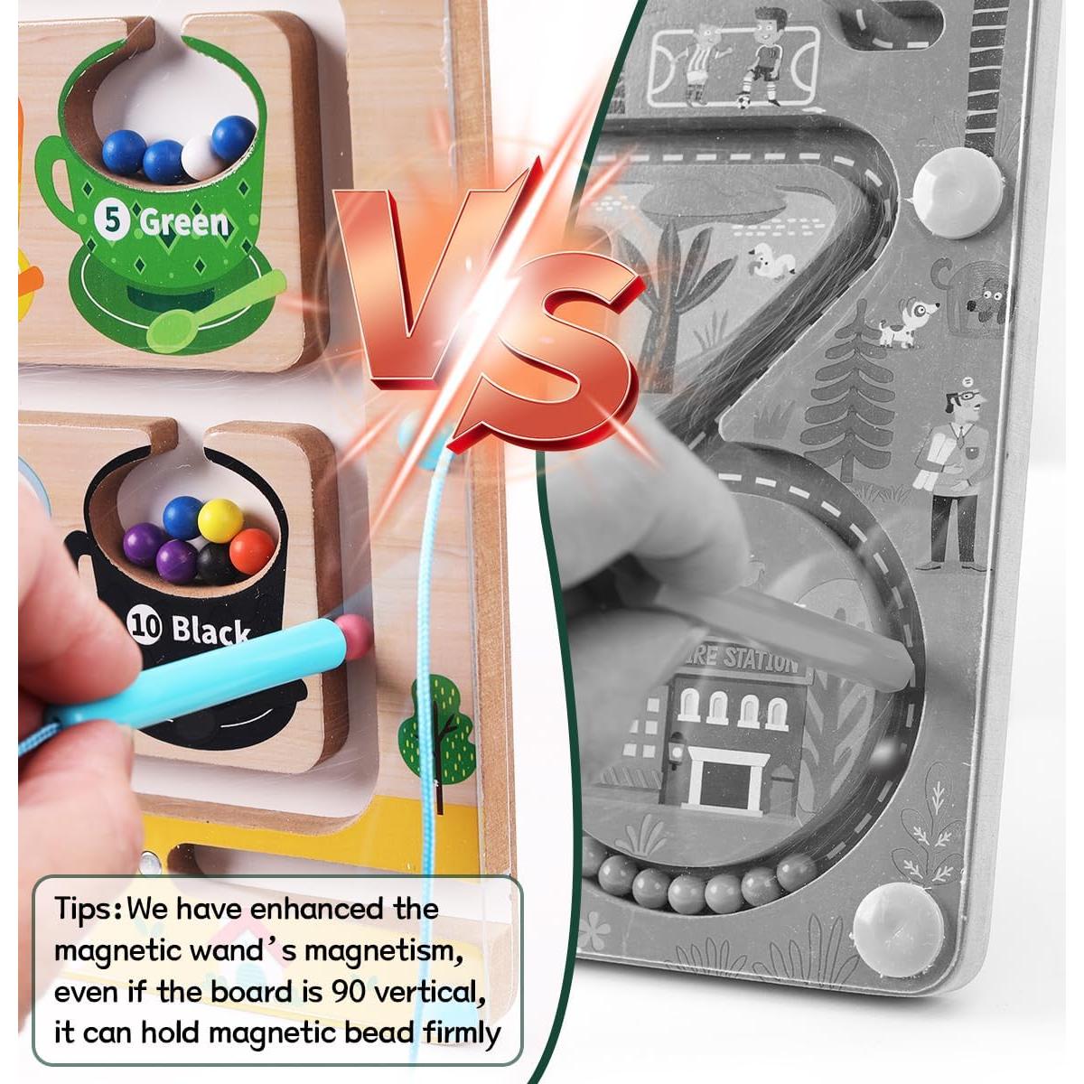 Labertinto Magnético de Colores QZM - Juguete Montessori 3 Años