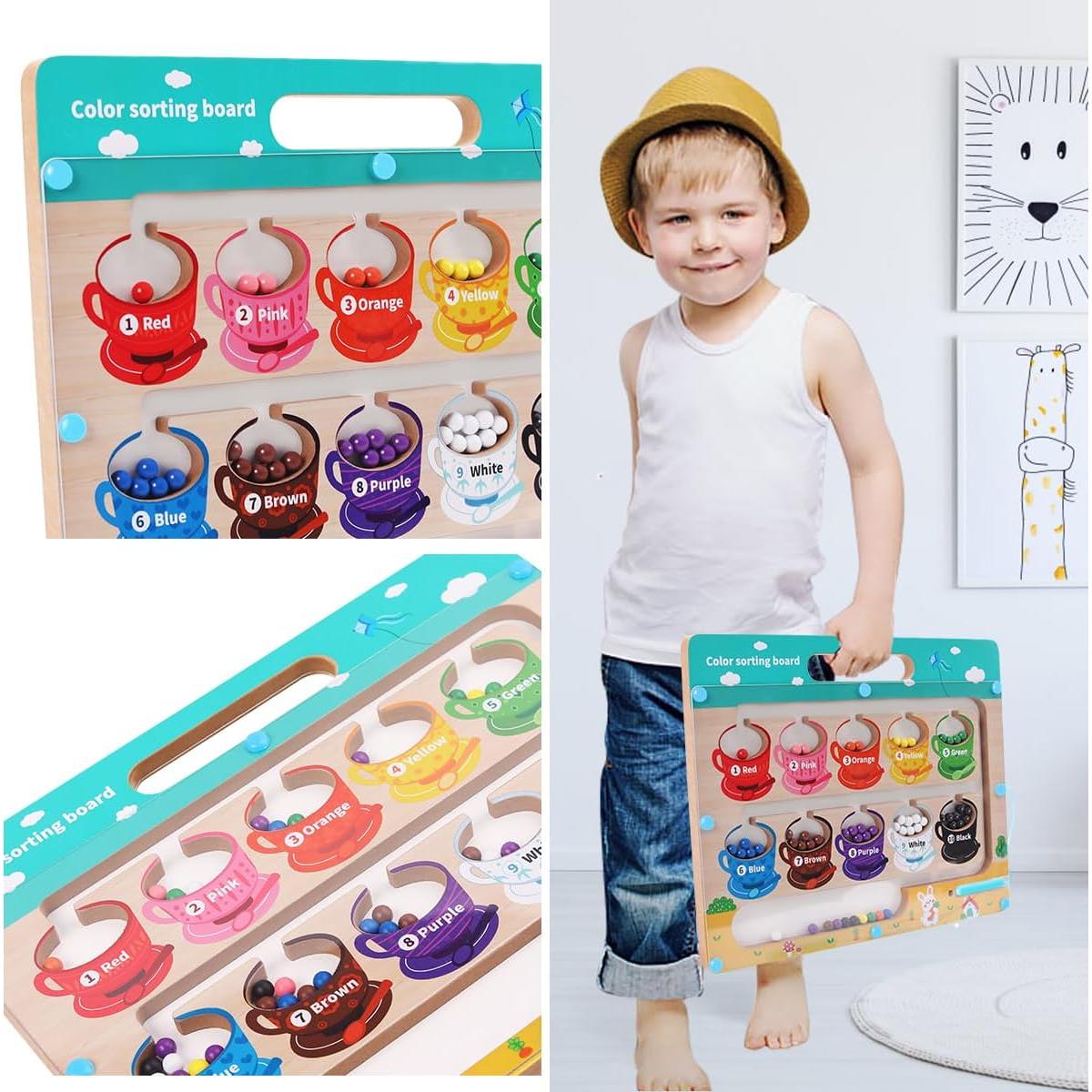 Labertinto Magnético de Colores QZM - Juguete Montessori 3 Años