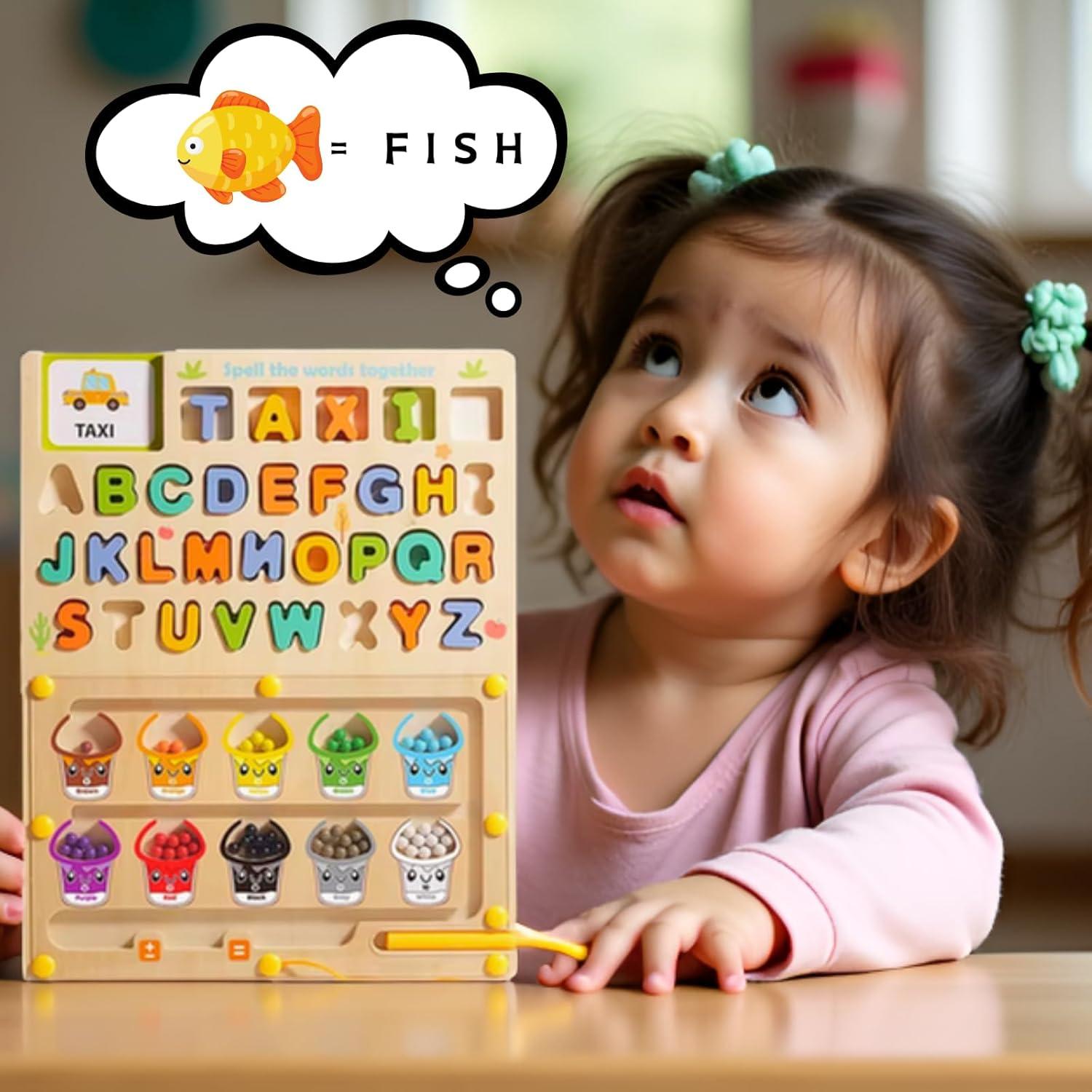 Tablero de Laberinto Magnético de Madera Montessori 3+