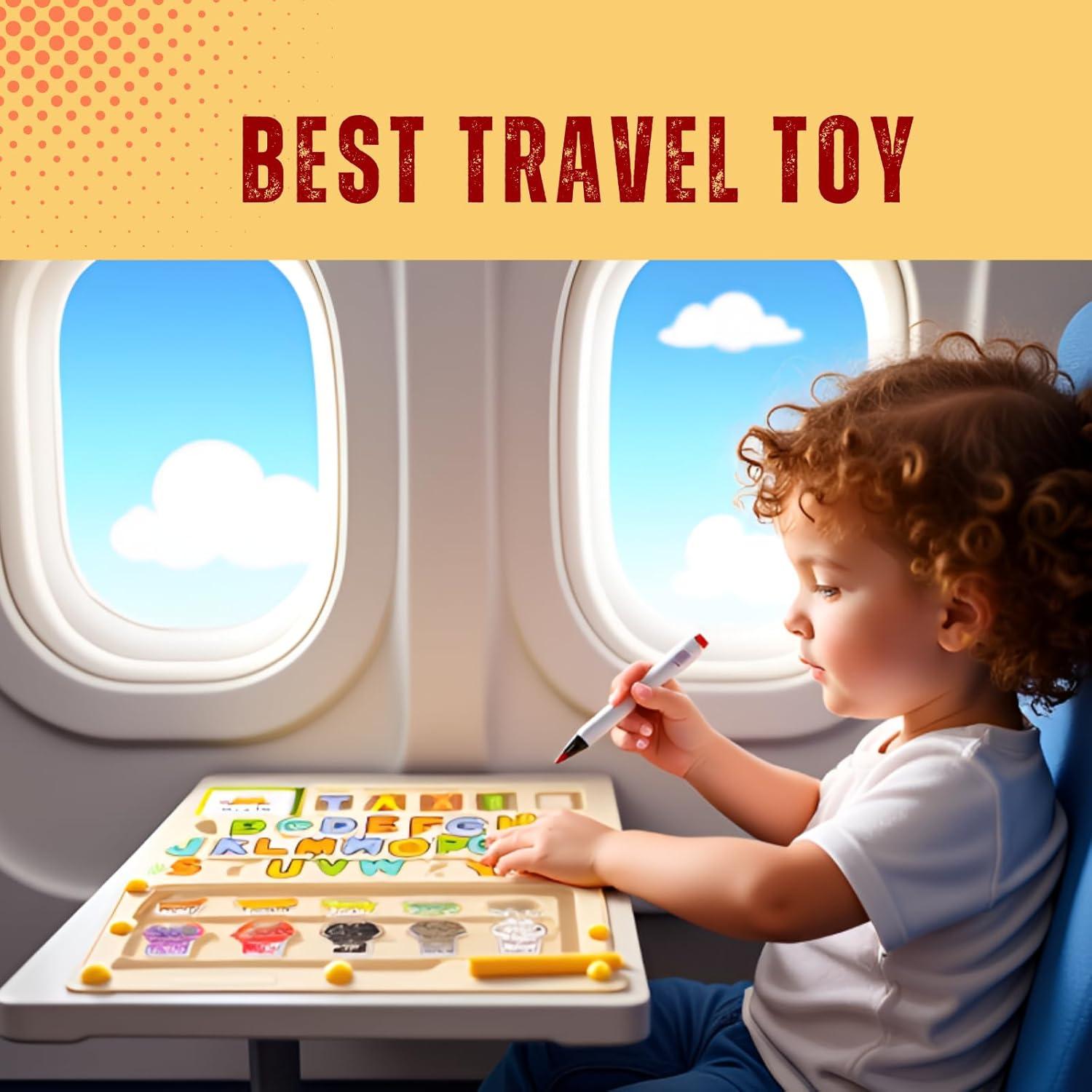 Tablero de Laberinto Magnético de Madera Montessori 3+