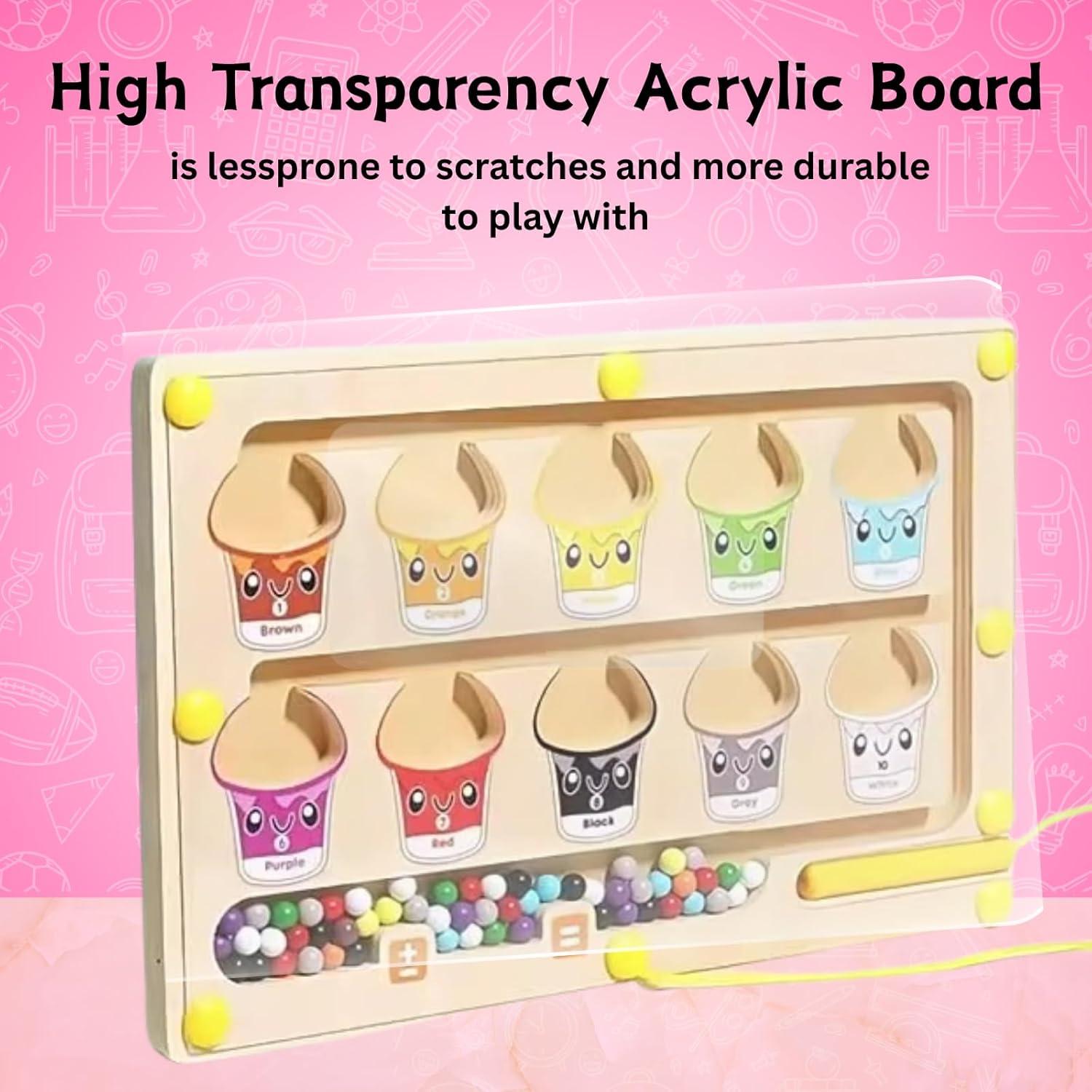 Tablero de Laberinto Magnético de Madera Montessori 3+