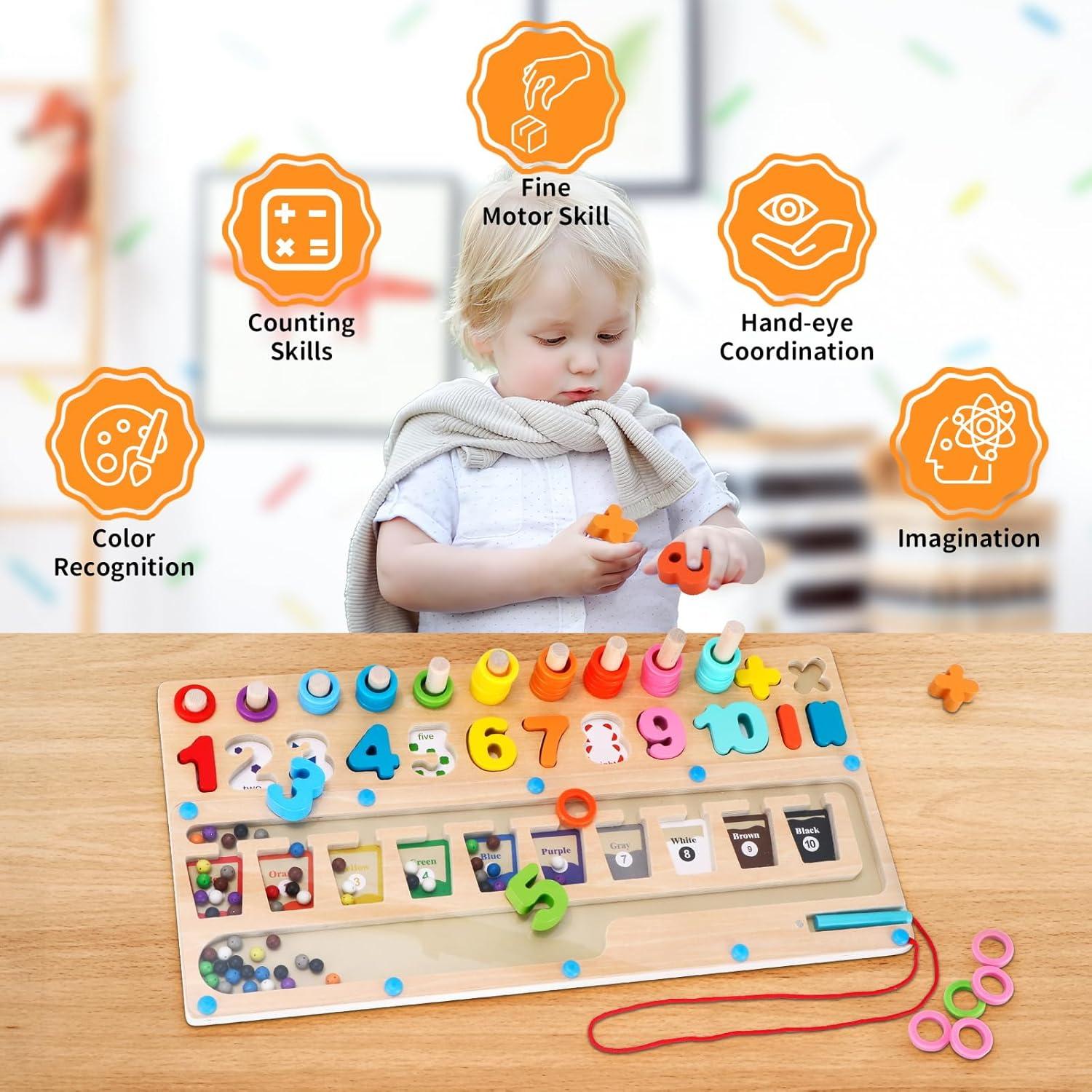 Juguetes Montessori 3 en 1 Rideomon para Niños 3 a 6 Años