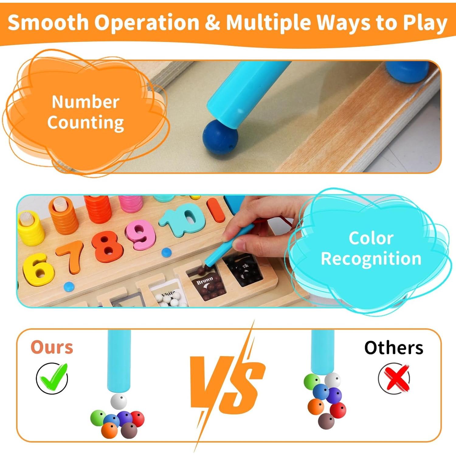 Juguetes Montessori 3 en 1 Rideomon para Niños 3 a 6 Años