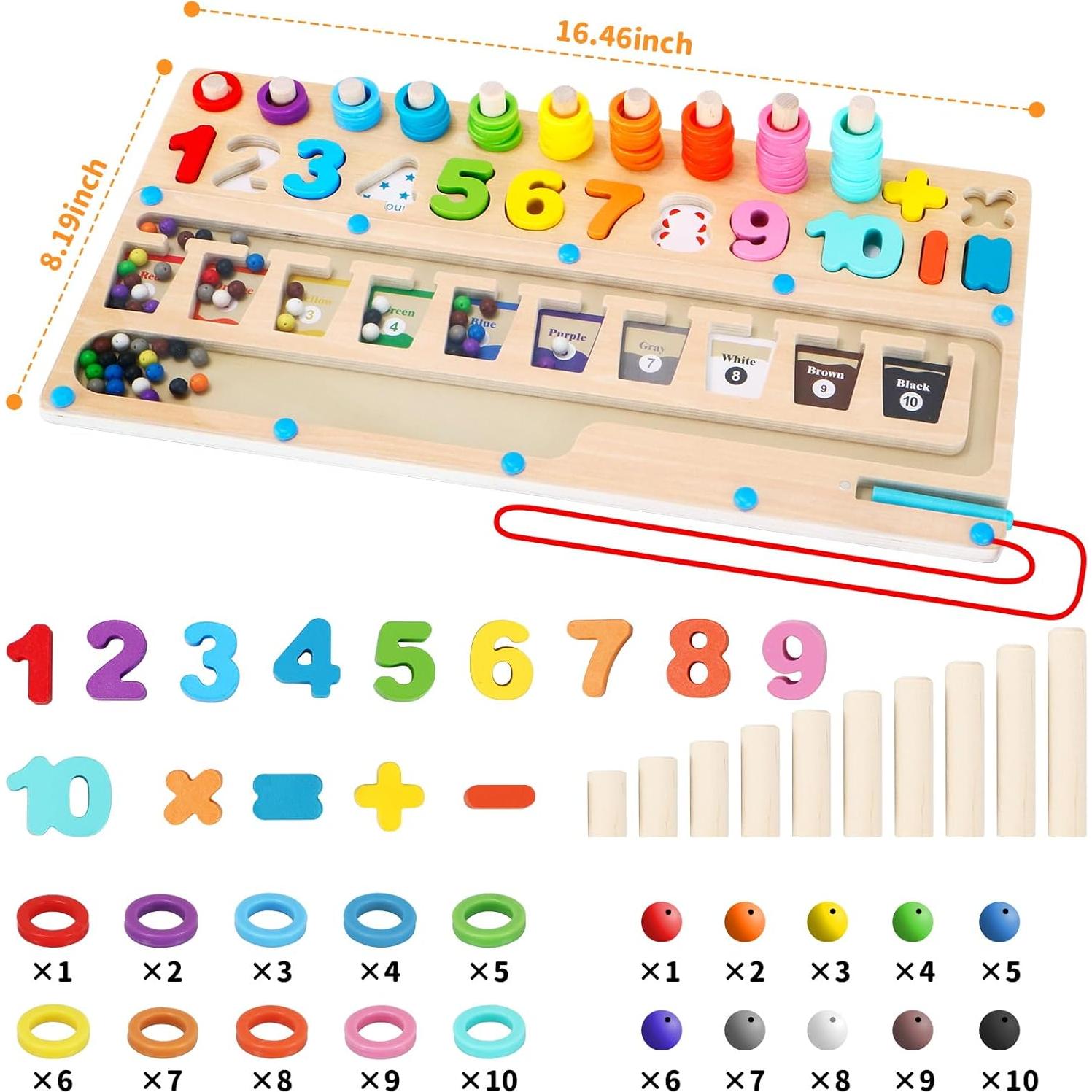 Juguetes Montessori 3 en 1 Rideomon para Niños 3 a 6 Años