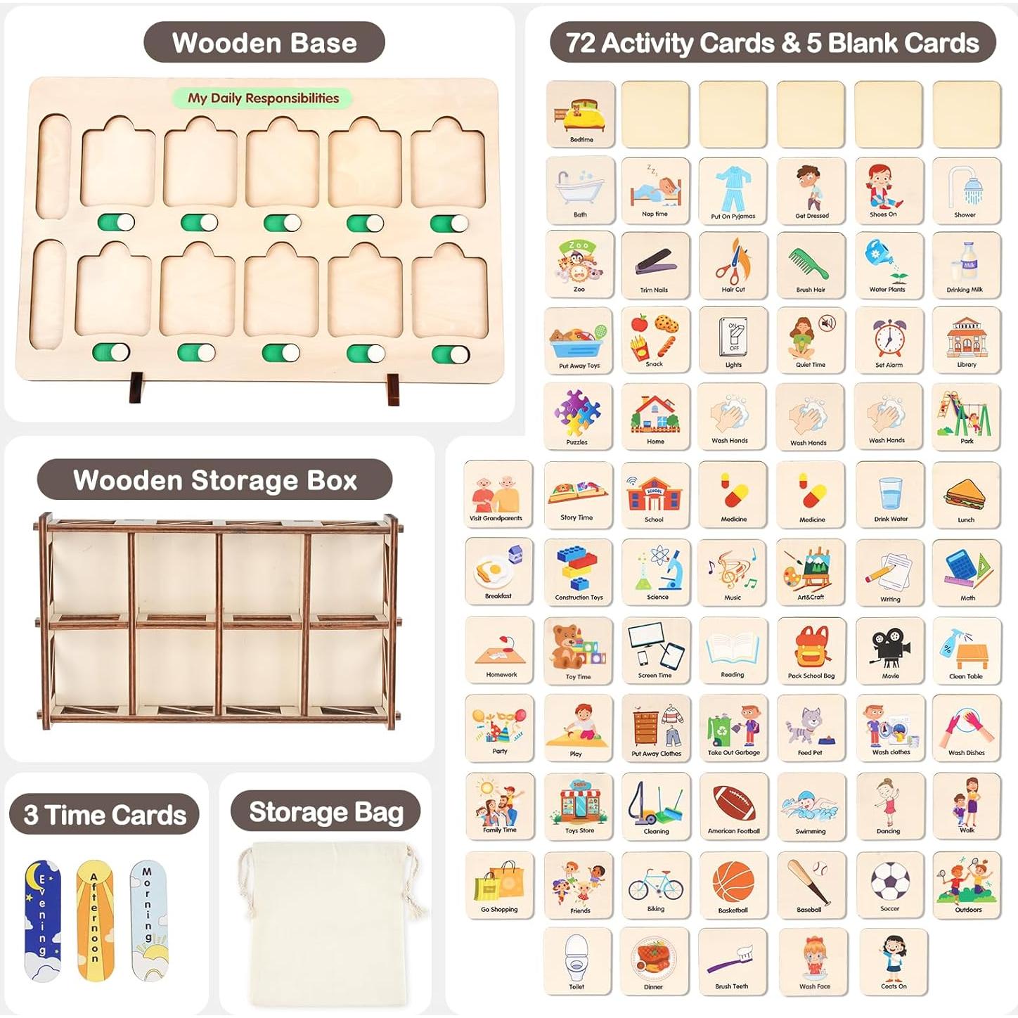 Calendario Visual de Madera Dreamon para Niños 30x25cm