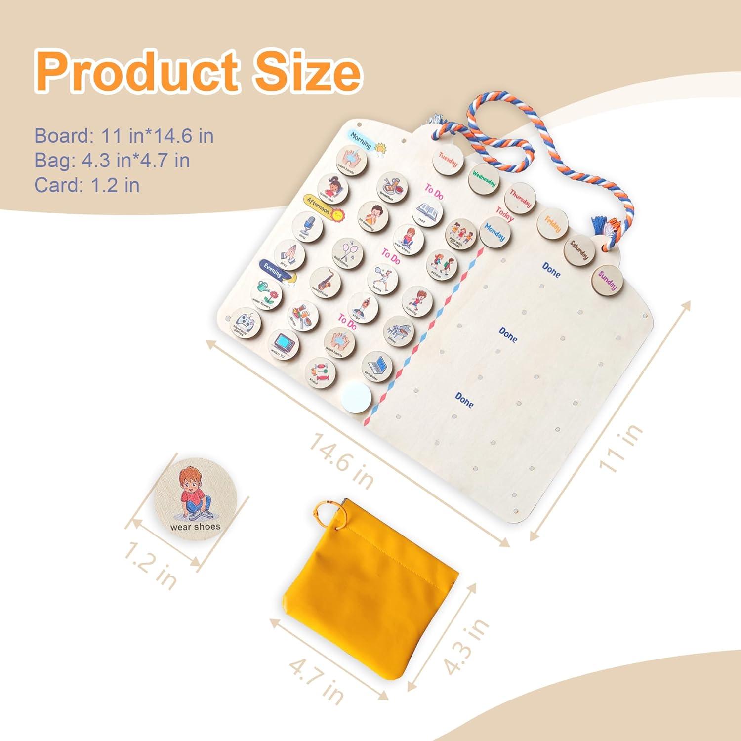 Tabla de Tareas Magnética de Madera ZZOFSWORM 39.4x30.5cm