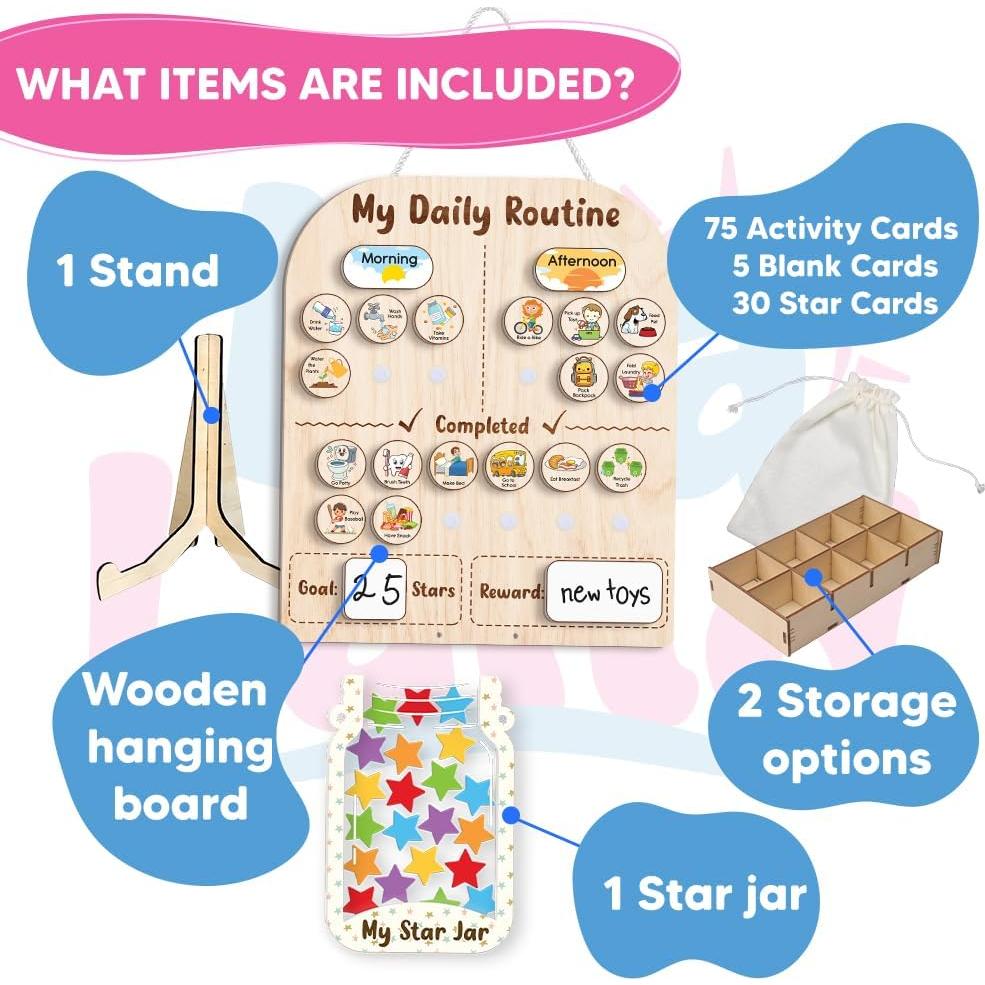 Tabla de Tareas Interactiva LilaLand con Tarro de Estrellas