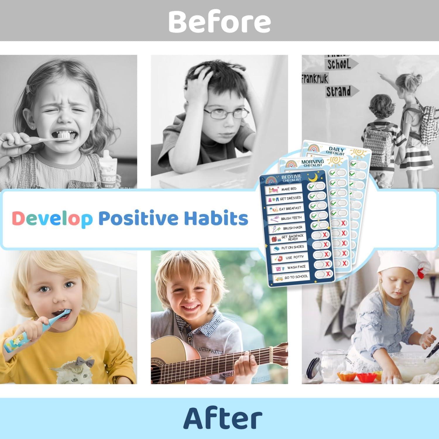 Gráfico de Rutina Magnético CustomMaster 3 en 1 para Niños