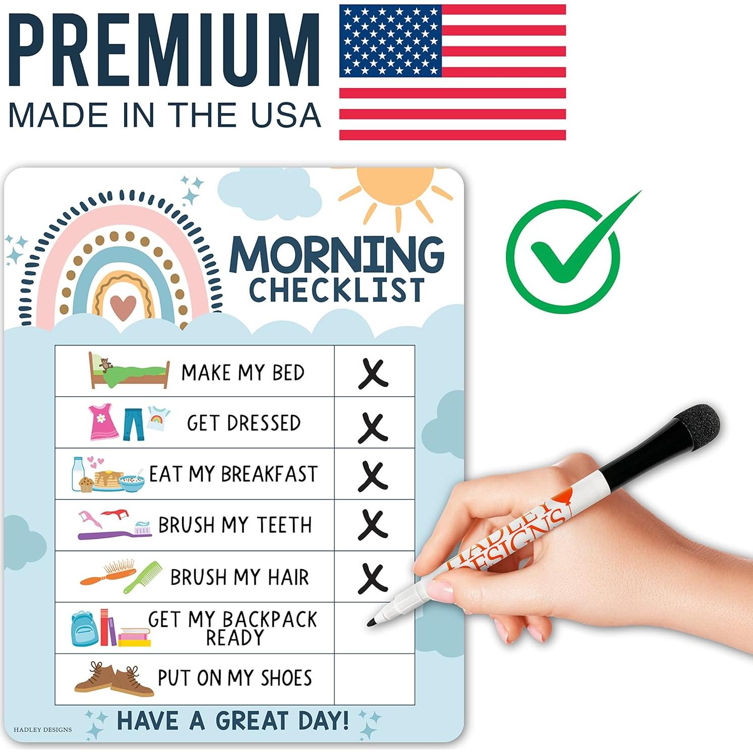 Gráfico Magnético de Rutina Matutina y Nocturna Hadley 20x25 cm