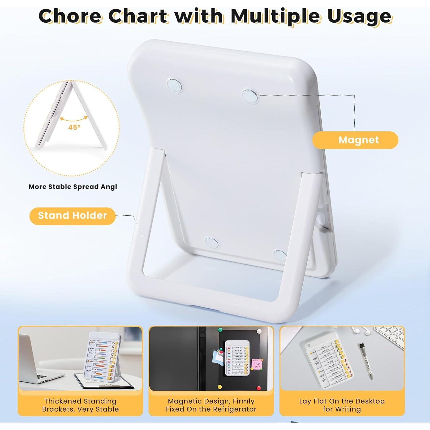 Tabla de Tareas Magnética Owlprince para Niños - Blanco