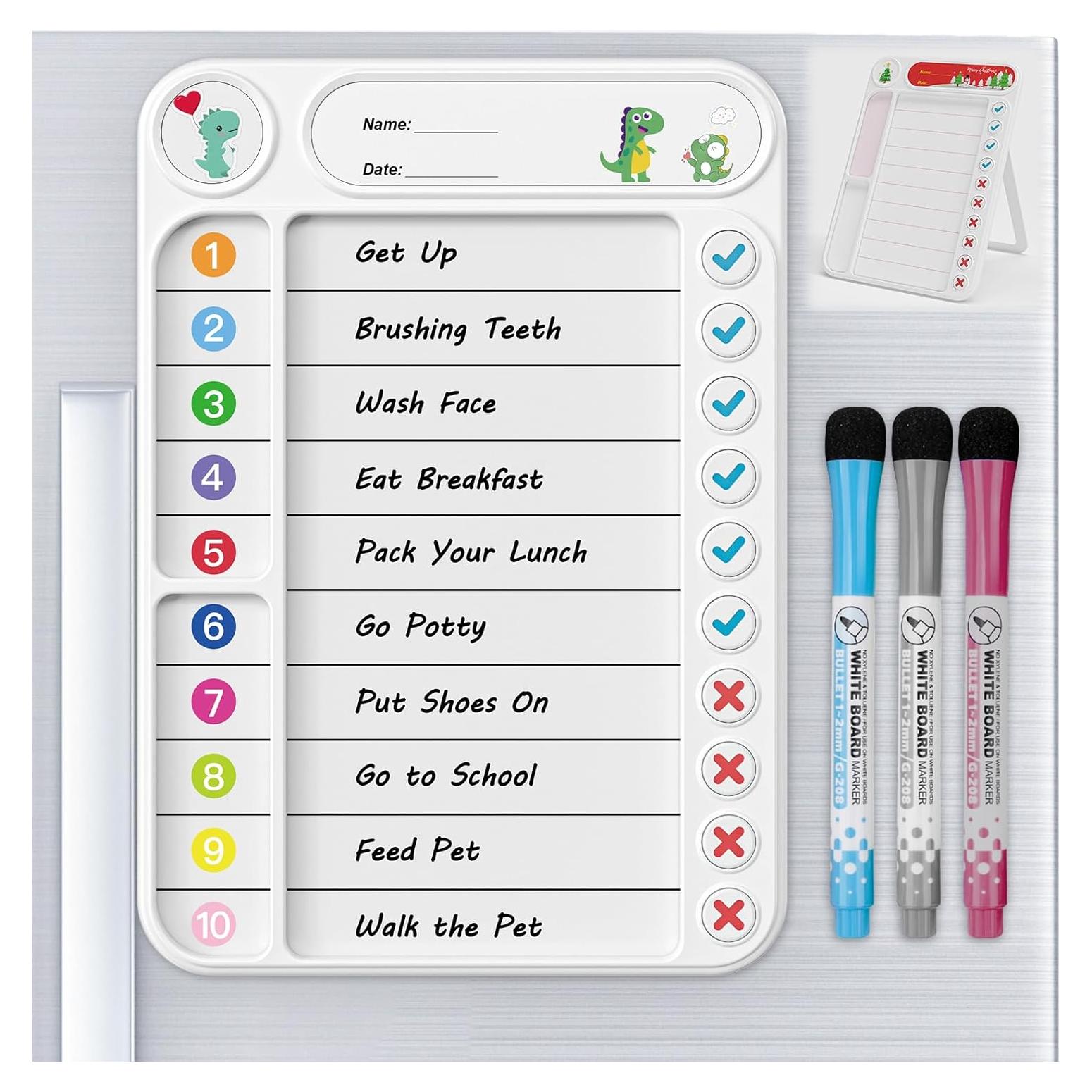 Tabla de Tareas Magnética Bailkind para Niños 24.89x17.78cm