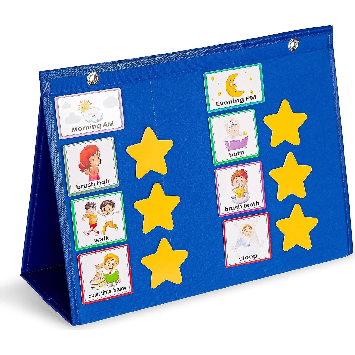 Calendario Visual Grande RAY & RENEE para Niños - 72 Actividades