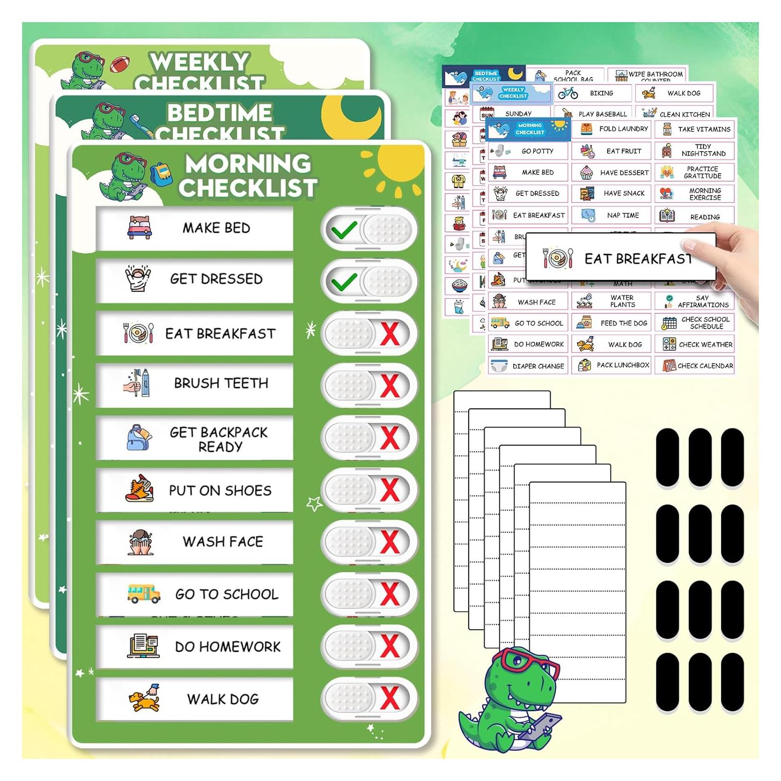 Gráfico de Rutina Diaria Magnético Boxveria con Stickers