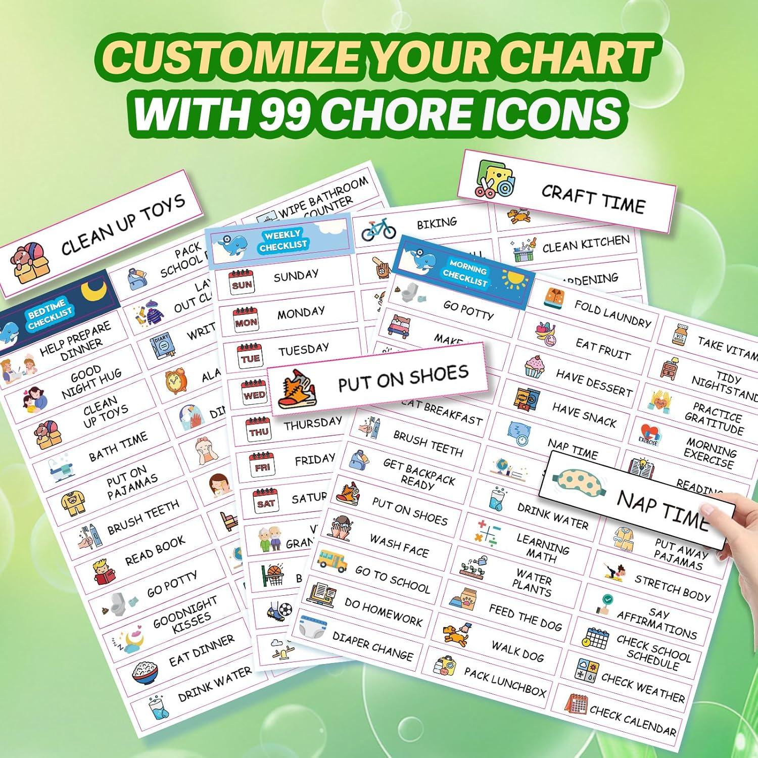 Gráfico de Rutina Diaria Magnético Boxveria con Stickers