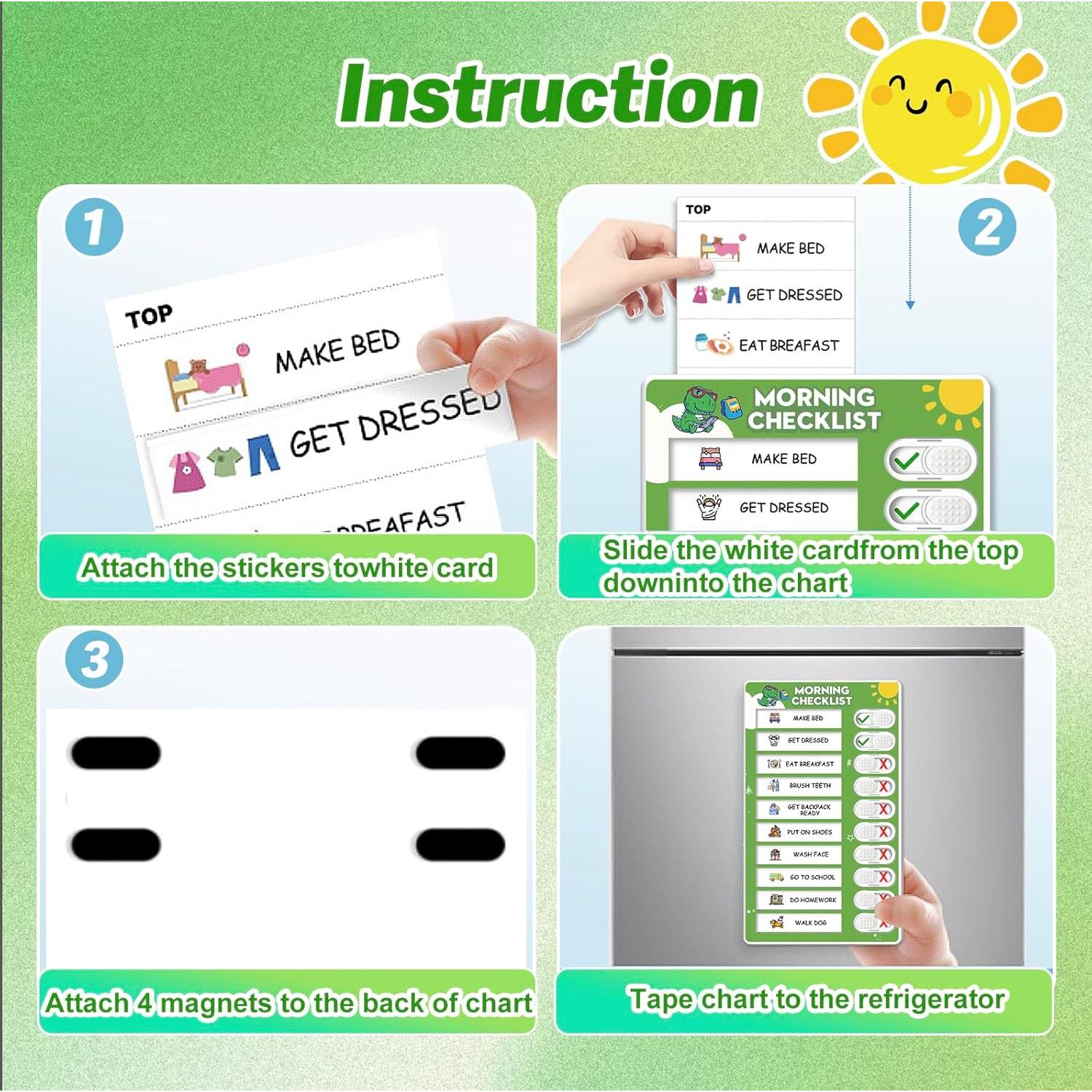 Gráfico de Rutina Diaria Magnético Boxveria con Stickers