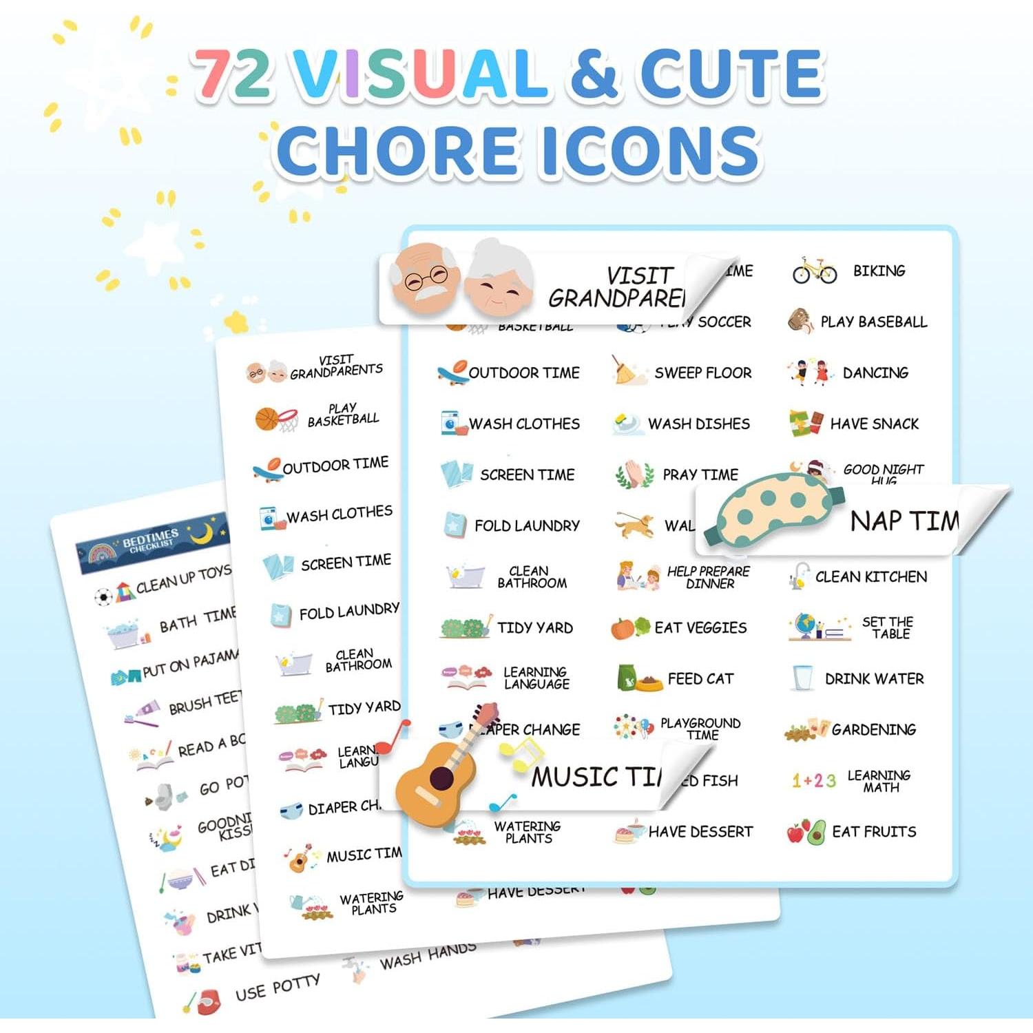 Gráfico Magnético de Rutina 2 en 1 CustomMaster para Niños