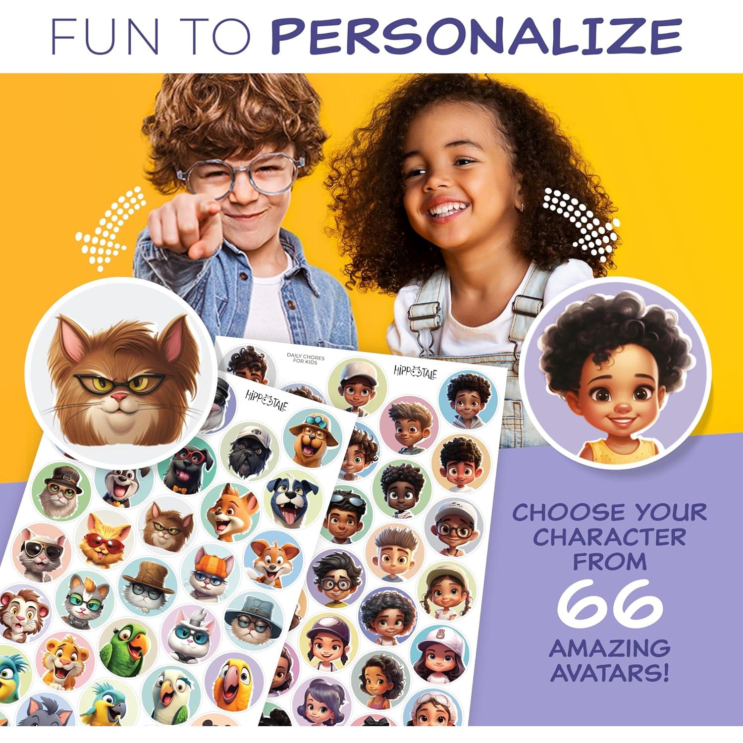 Tabla de Tareas Magnética para Niños Hippotale - 120 Tarjetas