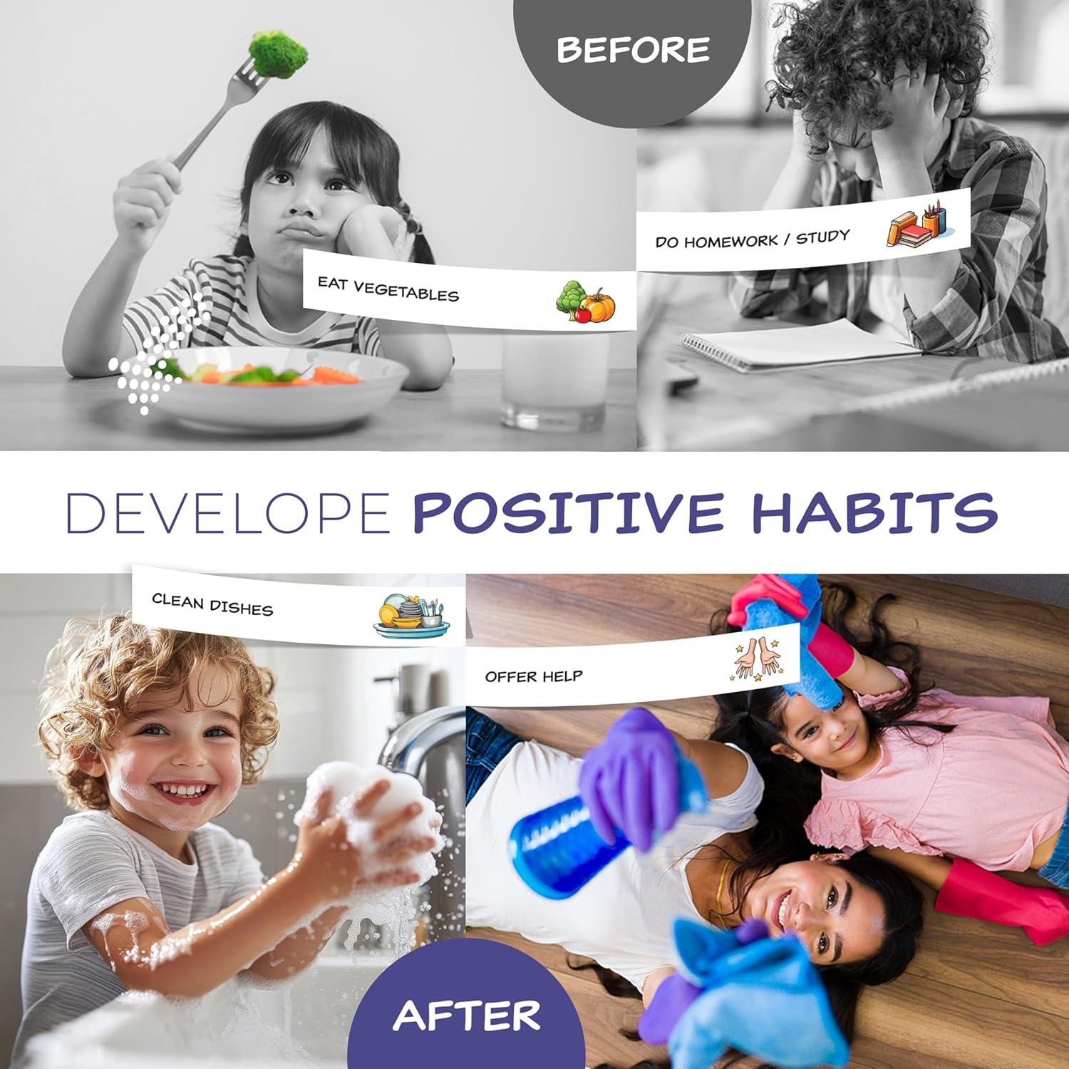 Tabla de Tareas Magnética para Niños Hippotale - 120 Tarjetas