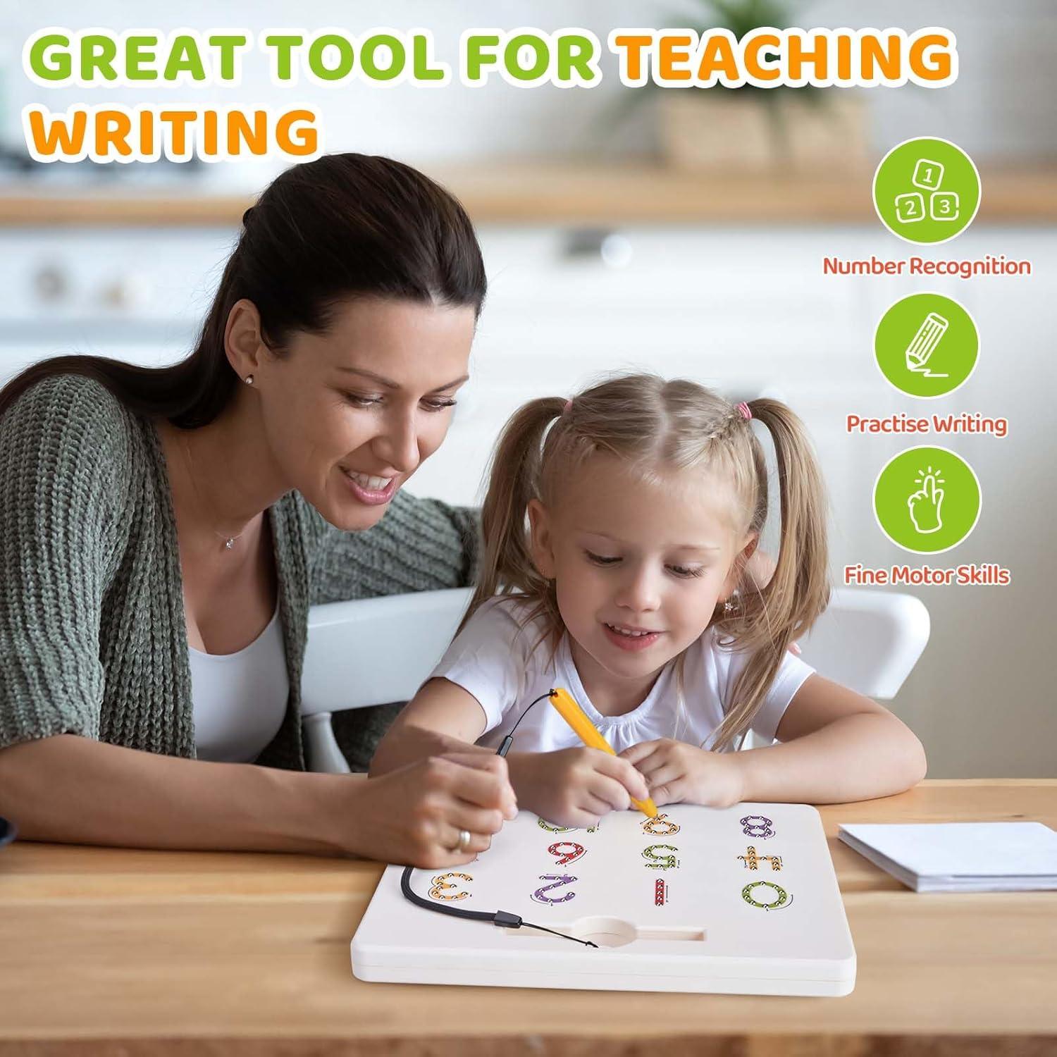 Tablero Magnético Doble Cara Gamenote para Niños - Letras y Números