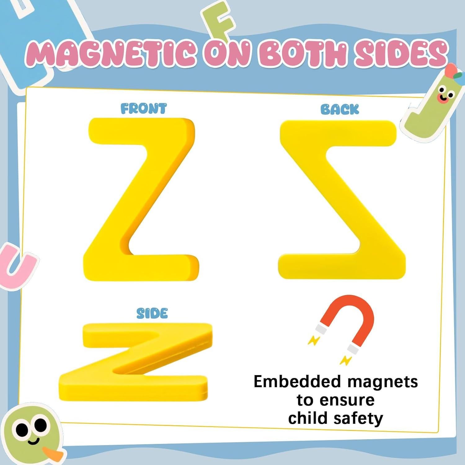 Kit de Letras Magnéticas VioraWhite ABC 26 Piezas Silicona