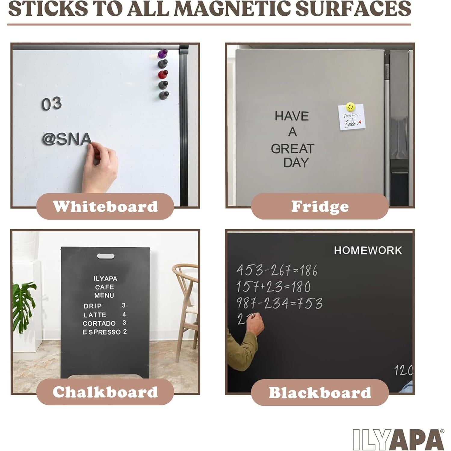 Imanes de Alfabeto y Números Ilyapa 167 Piezas EVA