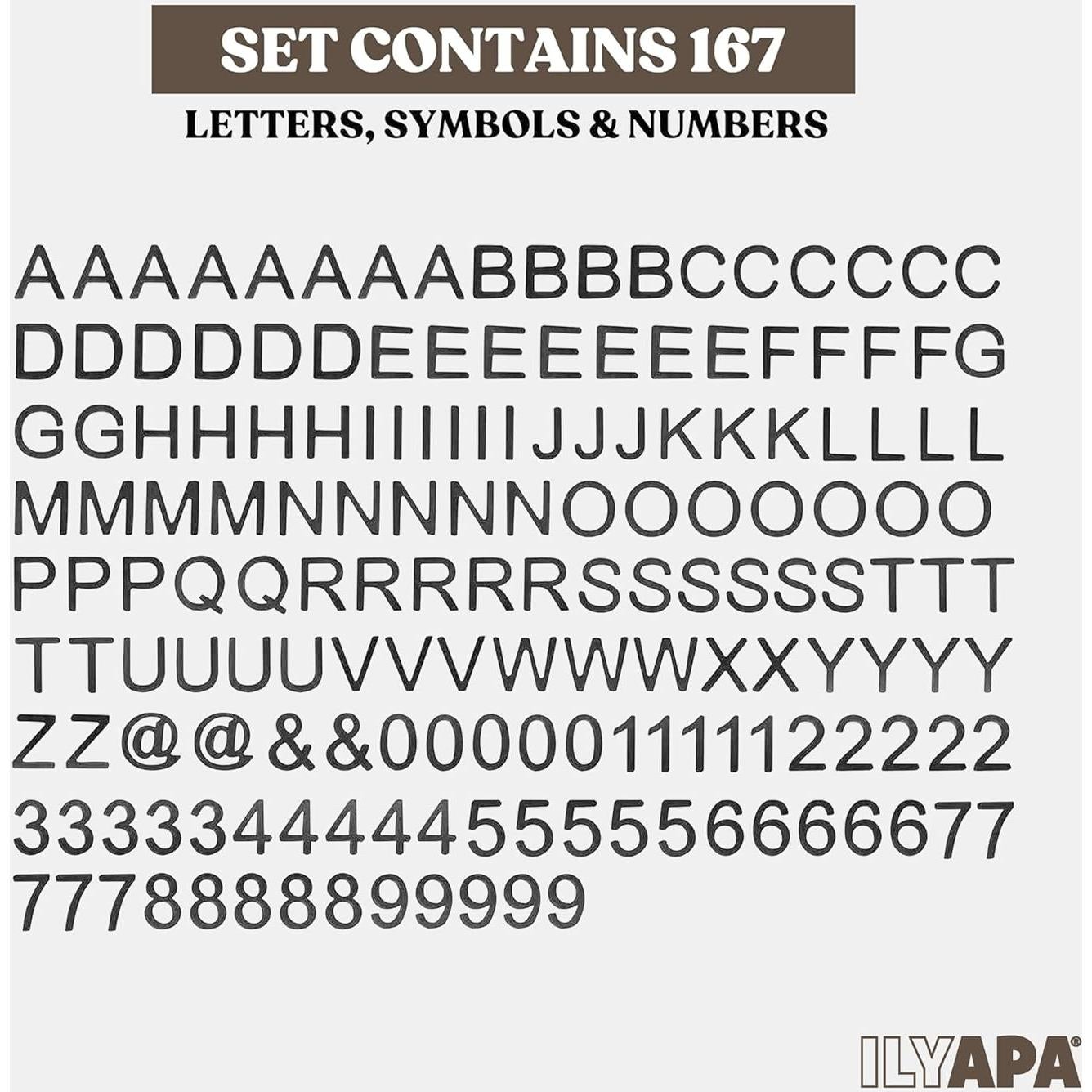 Imanes de Alfabeto y Números Ilyapa 167 Piezas EVA