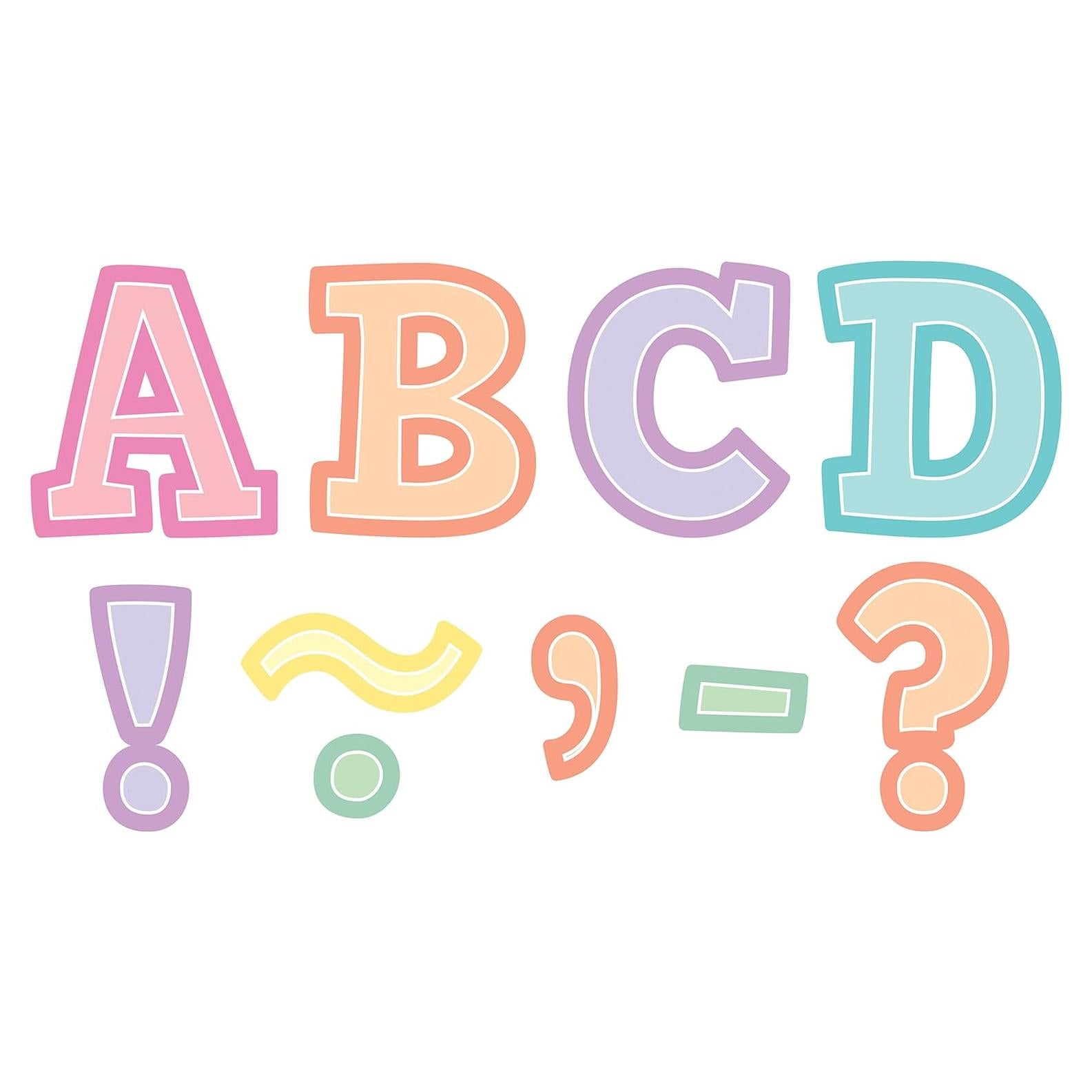 Letras Magnéticas Negras 3" Recursos Creados por el Maestro 55 Piezas