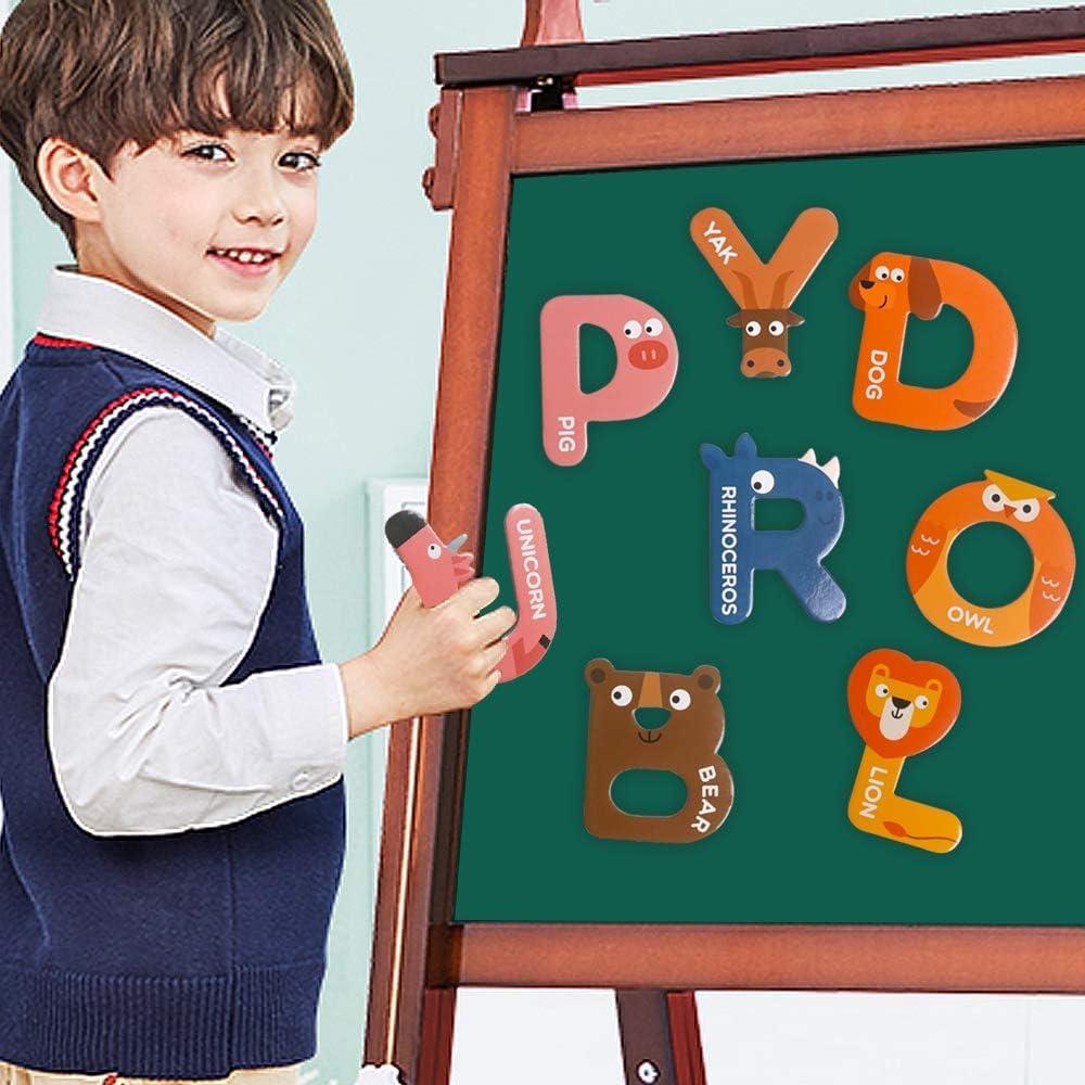 Letras Magnéticas Jumbo JCREN Animales 26 Piezas para Niños