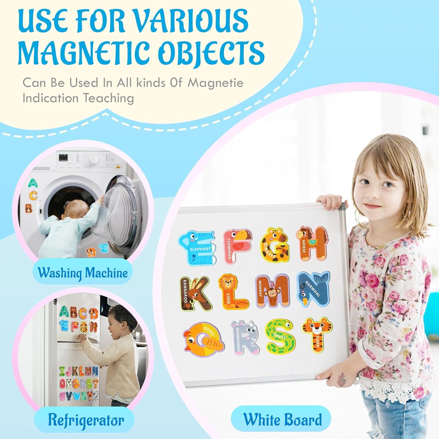 Letras Magnéticas Soarly 26 Piezas Alfabeto Animales para Niños