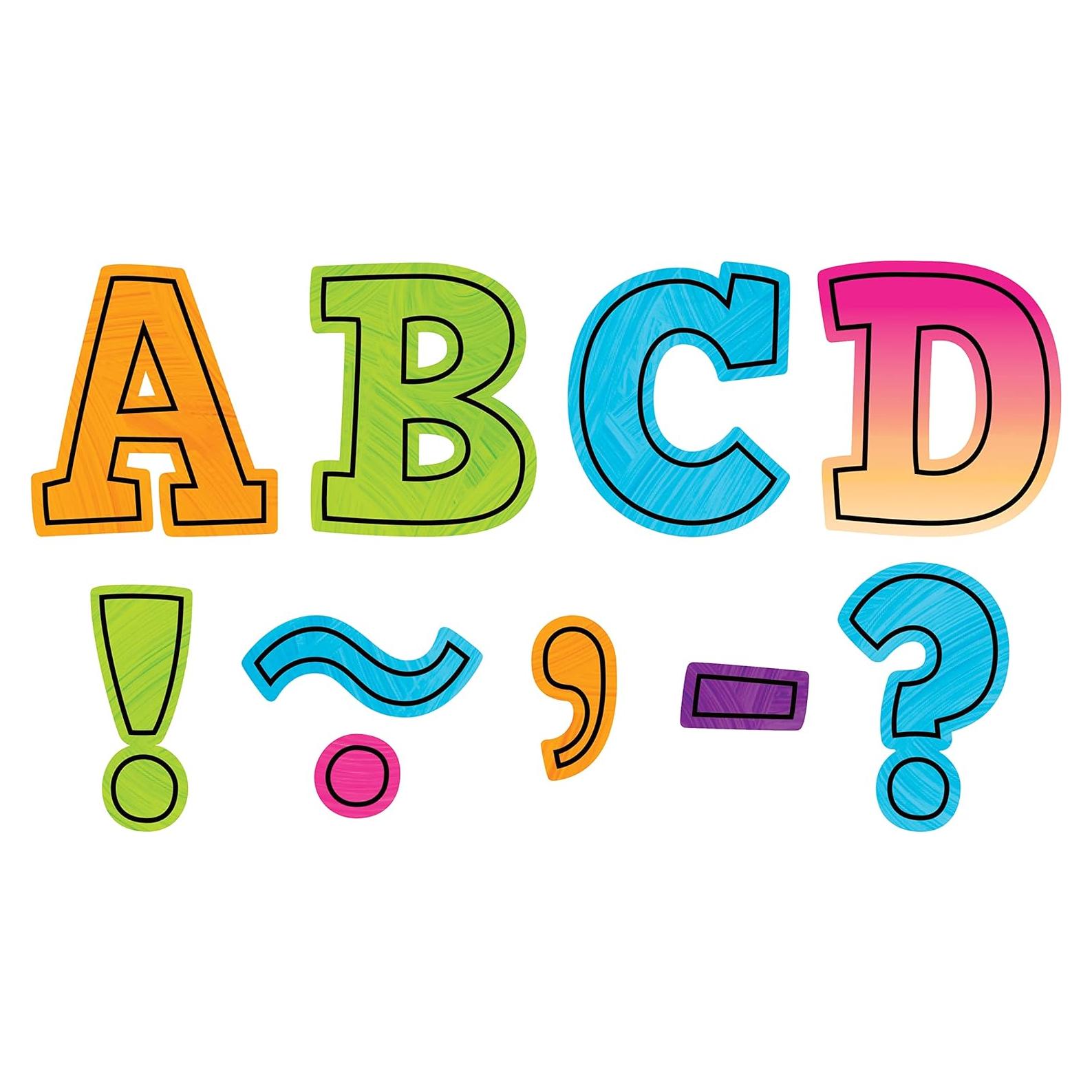 Letras Magnéticas Negras 3" Recursos Creados por el Profesor - 55 Piezas